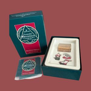 Hallmark 1992 Christmas Treasures Miniature Ornament Set Collector’s Club w/ Box